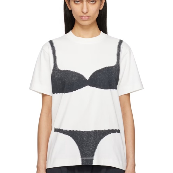 Marc Jacobs White Bra Box T-Shirt Originally $195 XS - Picture 1 of 4